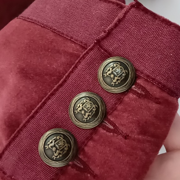 Free People burgundy velvet blazer, size 2 - Picture 5 of 9